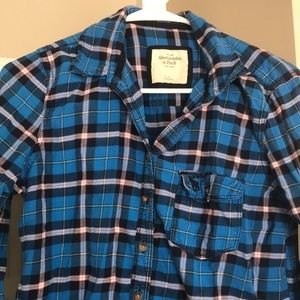 Abercrombie & Fitch Blue Flannel